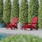 Flash Furniture Red Adirondack Chairs with Ottoman-Cupholder, 2PK 2-LE-HMP-1044-110-RD-GG - alternate 4
